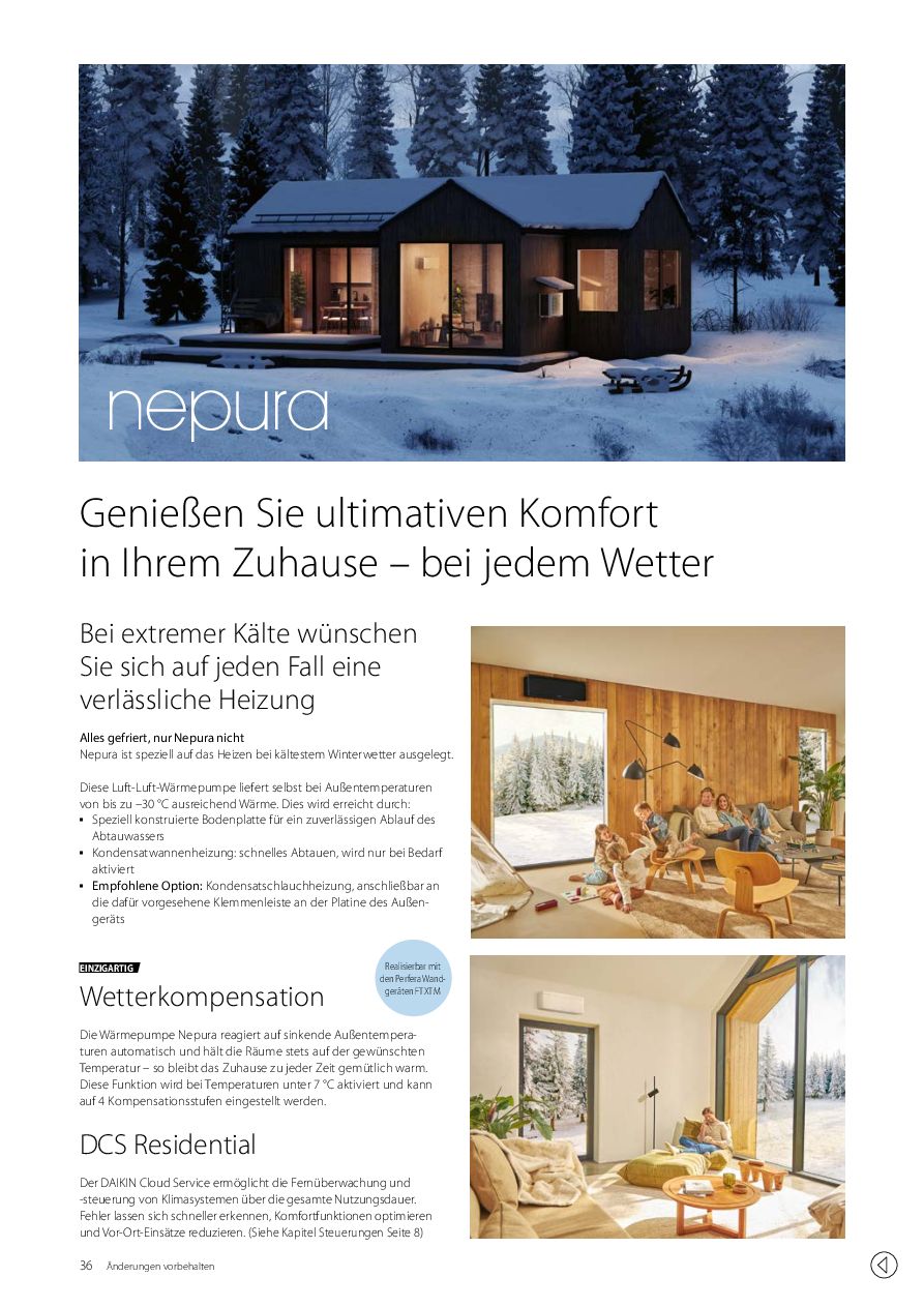 Erste Seite der Daikin Broschüre Nepura (PDF)